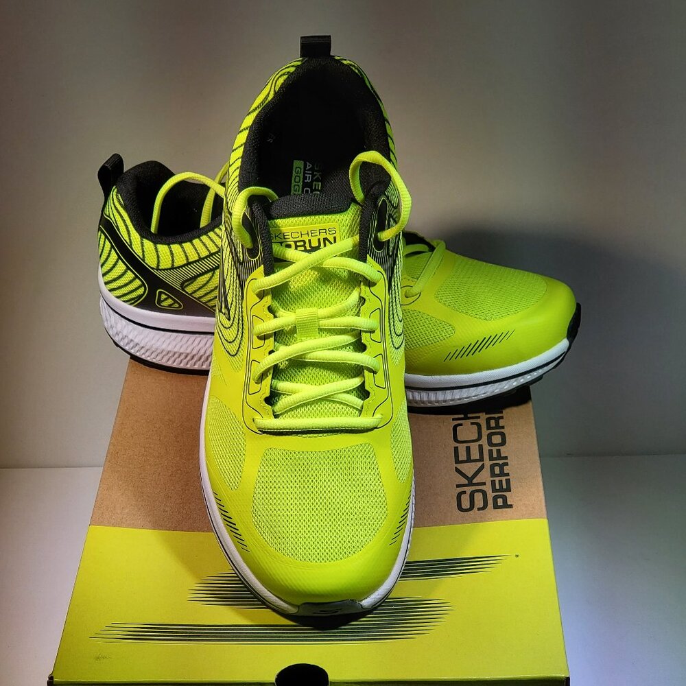 VINTAGE MENS SKECHERS GO RUN PERFORMANCE 220035/YEL (YELLOW) RUNNING SHOES..SZ10